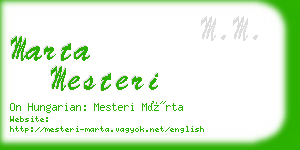 marta mesteri business card